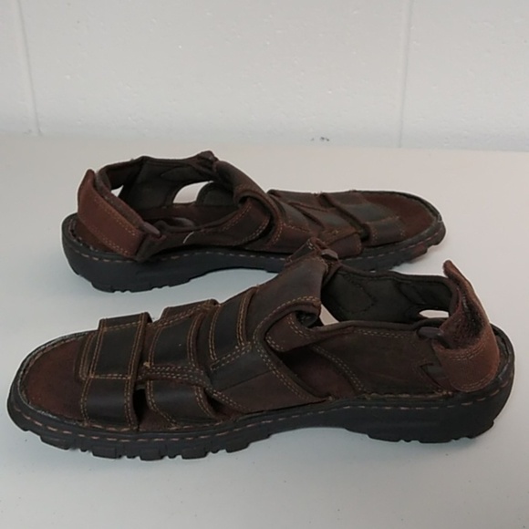 SKETCHERS LEATHER UPPER FISHERMANS SANDLES DARK BROWN - Picture 4 of 9